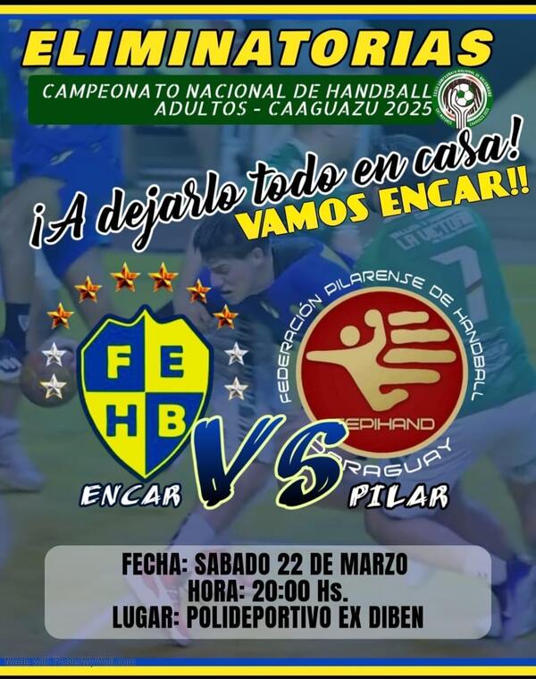 ¡A alentar al Azul y Oro! Partido decisivo para la clasificación al Campeonato Nacional de Handball