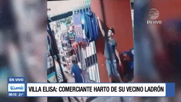 Villa Elisa: Comerciante harto de su vecino ladrón