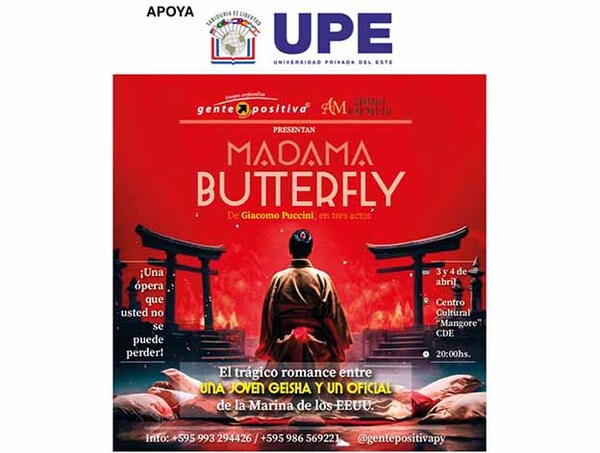 Por primera vez se presentará la Ópera Madama Butterfly en Ciudad del Este | DIARIO PRIMERA PLANA