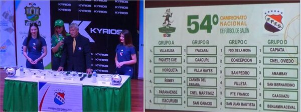 Se realizó el sorteo de las finales del 54° nacional de futbol de salón