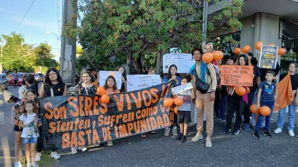Activistas marchan en contra del maltrato animal - Nacionales - ABC Color