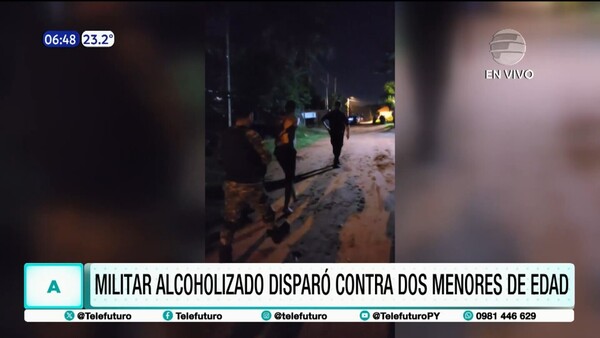 Militar alcoholizado disparó contra dos menores de edad