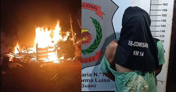 Diario HOY | Ebrio fue detenido tras golpear a su pareja e incendiar la casa en Minga Guazú