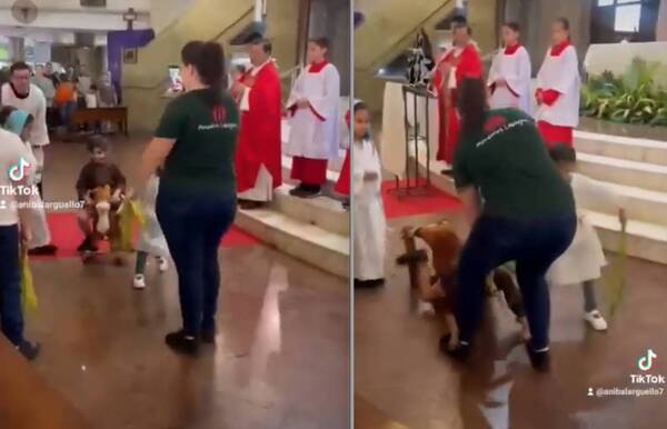 [VIDEO] "¿Qué puede salir mal?": "ñandejára taxi" venía a toda bala y terminó volcando en obra infantil