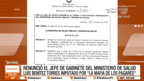 Renunció el jefe de Gabinete del Ministerio de Salud