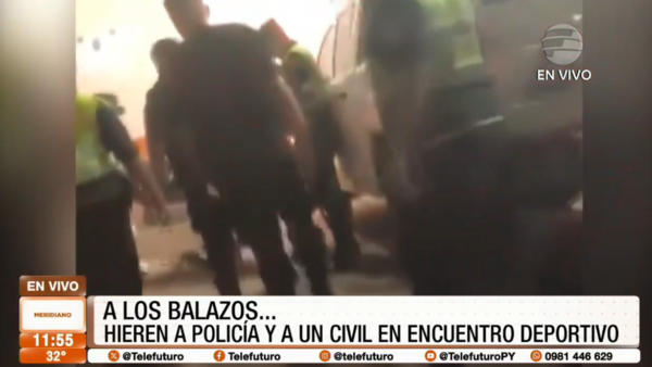 Hieren a un policía y a un civil en medio de un encuentro deportivo