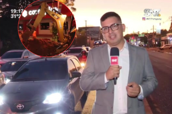 Obra de ESSAP genera caos vehicular en Eusebio Ayala - SNT