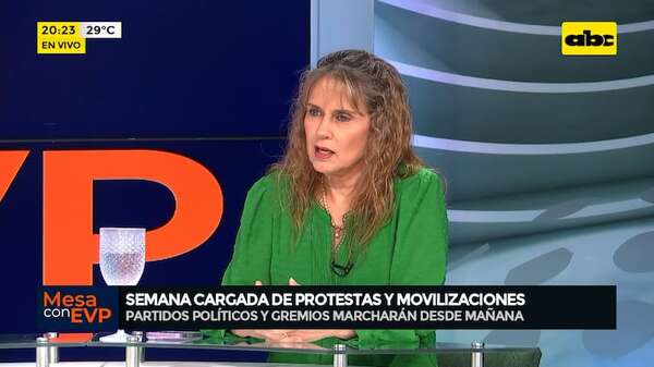 “Va a ser una gran fiesta cívica”: diputada respalda semana de protestas y movilizaciones - Mesa de Periodistas - ABC Color