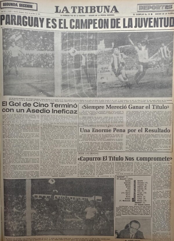 Histórico y anecdótico: Hace 54 años, la Albirroja ganaba el Juventud de América por única vez