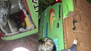 Accidente fatal: Micro chocó a una moto y cayó a un precipicio