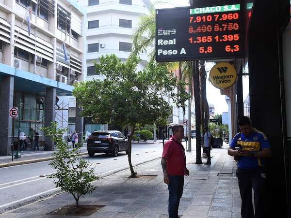 Dólar ya superó los G. 8.000 en el cambio interbancario - Economía - ABC Color