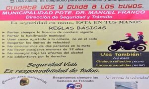 Promueven uso de casco en Franco