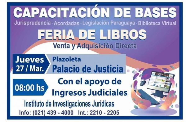 El IIJ realizará feria de libros y capacitación sobre bases de datos jurídicos