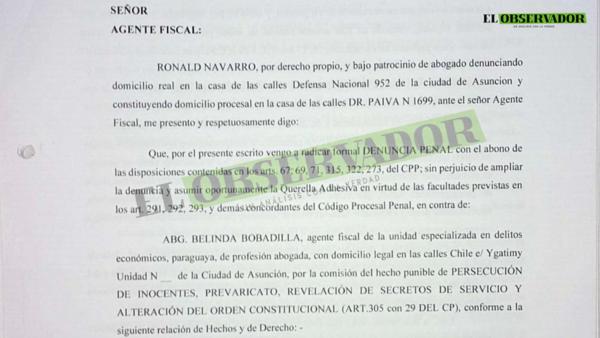 Oficial de justicia que hizo notificaciones voladoras según auditoría, denuncia a fiscal Belinda Bobadilla