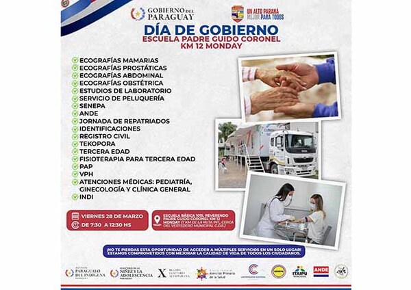 Gobernación de Alto Paraná realizará un nuevo Día de Gobierno en el Km. 12 Monday | DIARIO PRIMERA PLANA
