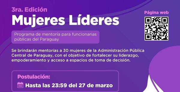 Este jueves 27 cierra postulación a la tercera edición del Programa de Mentorías Mujeres Líderes