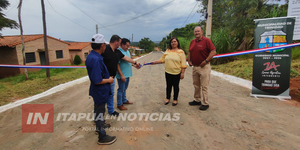 MUNICIPALIDAD DE TRINIDAD INAUGURÓ TRAMO EMPEDRADO EN LA COMUNIDAD DE SAN LORENZO