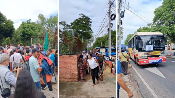 Campesinos llegan a Asunción para la tradicional marcha de este jueves
