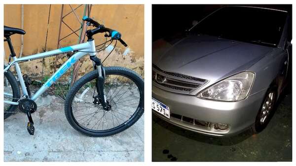 San Lorenzo: Presunto ladrón abandona bicicleta robada y automóvil de dudosa procedencia - Policiales - ABC Color