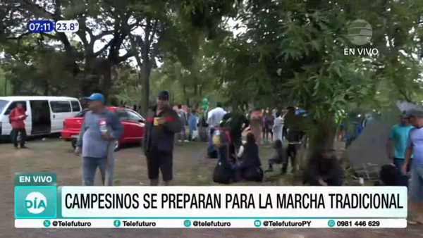 Campesinos se movilizan en Asunción por la tierra y la justicia