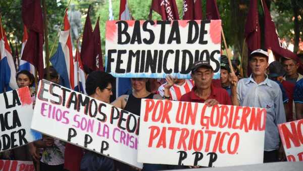 Marcha de la oposición marca segundo día de movilización contra el gobierno de Santiago Peña