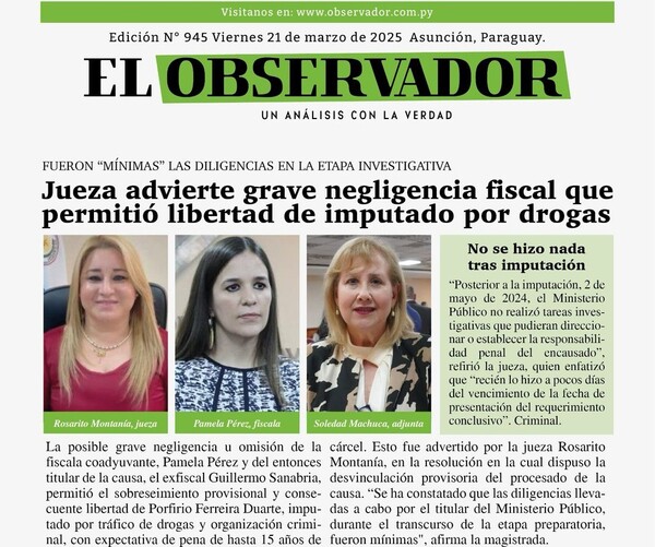 JEM inicia cómputo para facultad oficiosa sobre grave inacción fiscal que beneficio a narco
