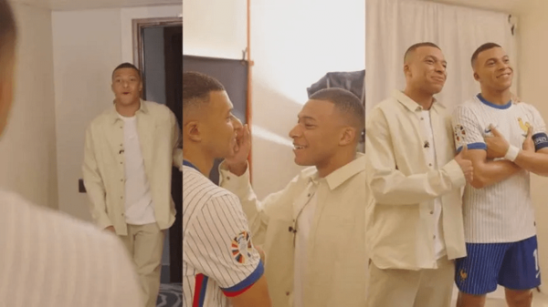 Kylian Mbappé conoció a su nueva estatua de cera