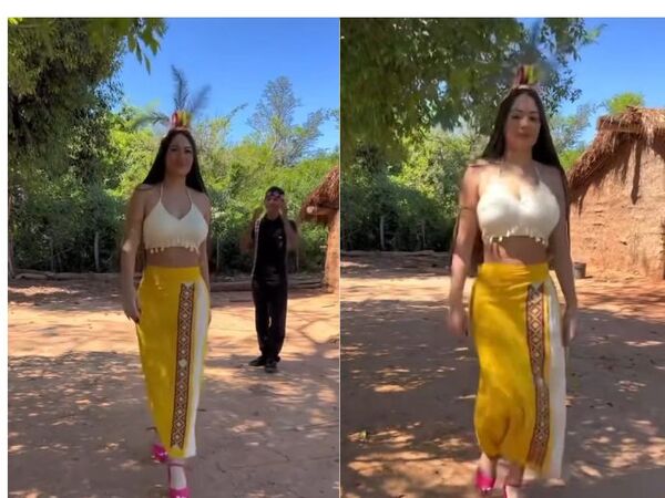 (VIDEO) ¡Para que aprenda! ¡Laurys Divas apareció como “indiecita” y causó furor!
