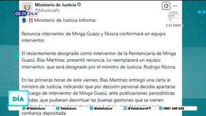Renunció el interventor de la cárcel de Minga Guazú