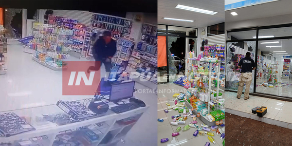INVESTIGAN VIOLENTO ROBO OCURRIDO EN 20 SEGUNDOS EN UNA FARMACIA DE CAMBYRETÁ