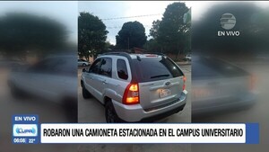 Robaron vehículo estacionado en el campus de la UNA