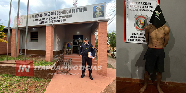 DETUVIERON A UN SUJETO LUEGO DE UN HURTO DE MOTOCICLETA EN CAMBYRETÁ