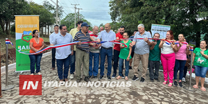 INAUGURARON IMPORTANTE TRAMO EMPEDRADO EN CAMBYRETÁ