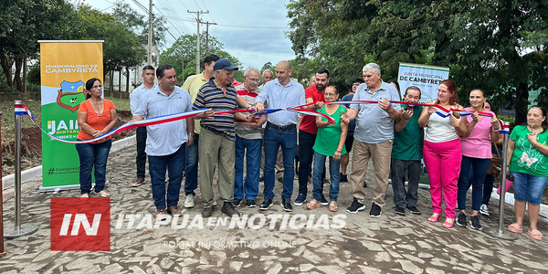 INAUGURARON IMPORTANTE TRAMO EMPEDRADO EN CAMBYRETÁ