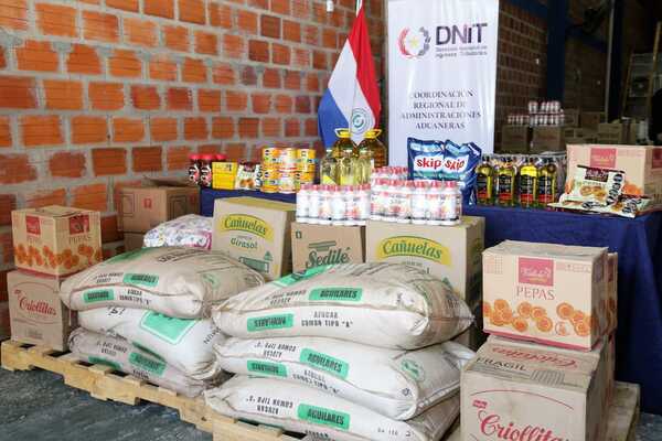 DNIT distribuye más de 4.600 kilos de mercaderías incautadas a entidades solidarias - ADN Digital