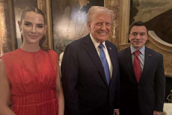 Donald Trump recibe en su mansión de Mar-a-Lago al presidente ecuatoriano Daniel Noboa - Mundo - ABC Color