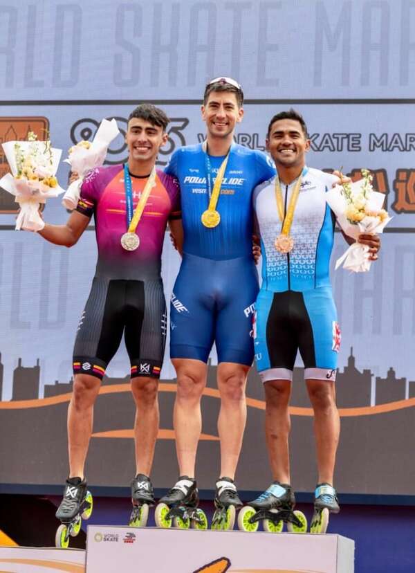 Patinaje de velocidad: Julio Mirena, bronce en Shangái - Polideportivo - ABC Color