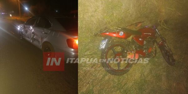 MOTOCICLISTA RESULTÓ HERIDO TRAS COLISIÓN EN TRINIDAD