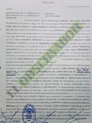 Juez de Paz de Lambaré prohíbe a los padres de Sol Chávez acercarse a la odontóloga Lilia Espinoza, condenada por homicidio culposo