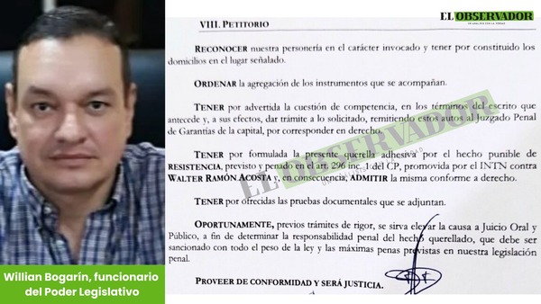 INTN querella al abogado Walter Acosta por “evidente” obstrucción y agresión a funcionaria 