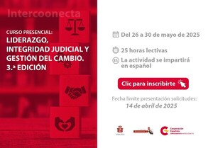 Invitan a 3ª edición del curso “Liderazgo, integridad judicial y gestión del cambio”