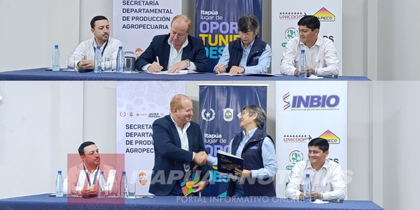 GOBIERNO DE ITAPÚA E INBIO FIRMAN IMPORTANTE CONVENIO