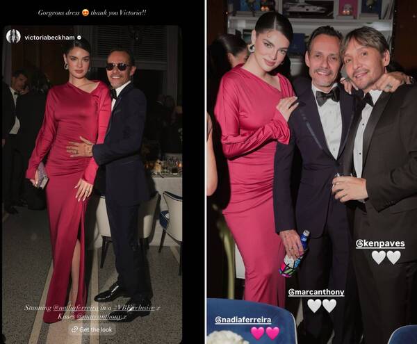 Nadia deslumbró con un vestido impresionante en el cumpleaños de una estrella británica