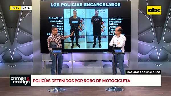 Video: encarcelan a policías que robaron y luego vendieron una moto “abandonada” en MRA - Crimen y castigo - ABC Color