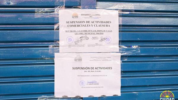 Intervienen dos comercios en Ciudad del Este tras fiscalización