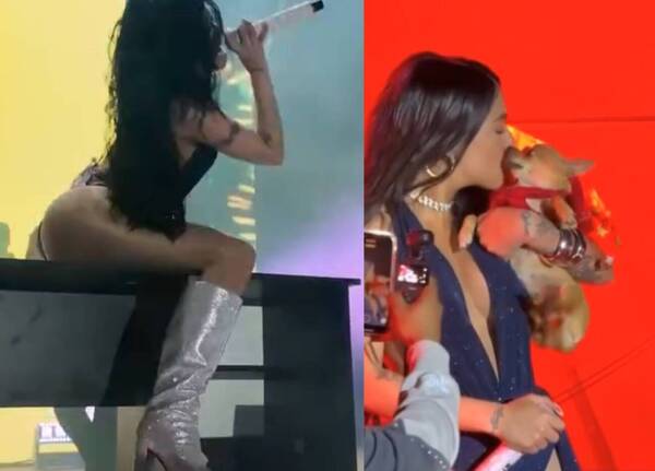 [VIDEO] ¿Jagua’i le mordió a Yailin? La extraña situación que se dio con la conocida cantante en pleno escenario