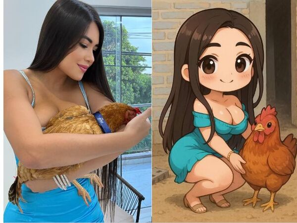 ¡Laurys se metió de lleno al famoso desafío y lo hizo junto a su gallina Hortensia!