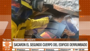 Rescataron el segundo cuerpo del edificio derrumbado