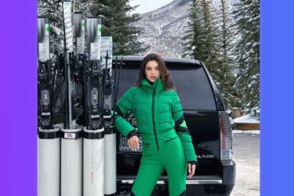 Nadia Ferreira, emocionada con su primera clase de esquí sobre hielo