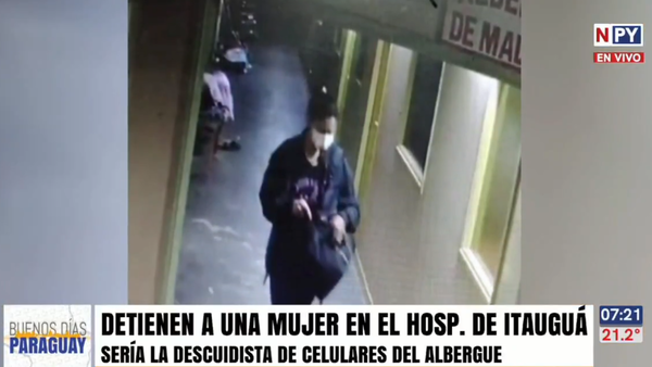 Cae descuidista tras ser identificada por circuito cerrado en el Hospital de Itauguá